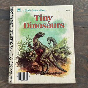 Vintage a Little Golden Book Tiny Dinosaurs